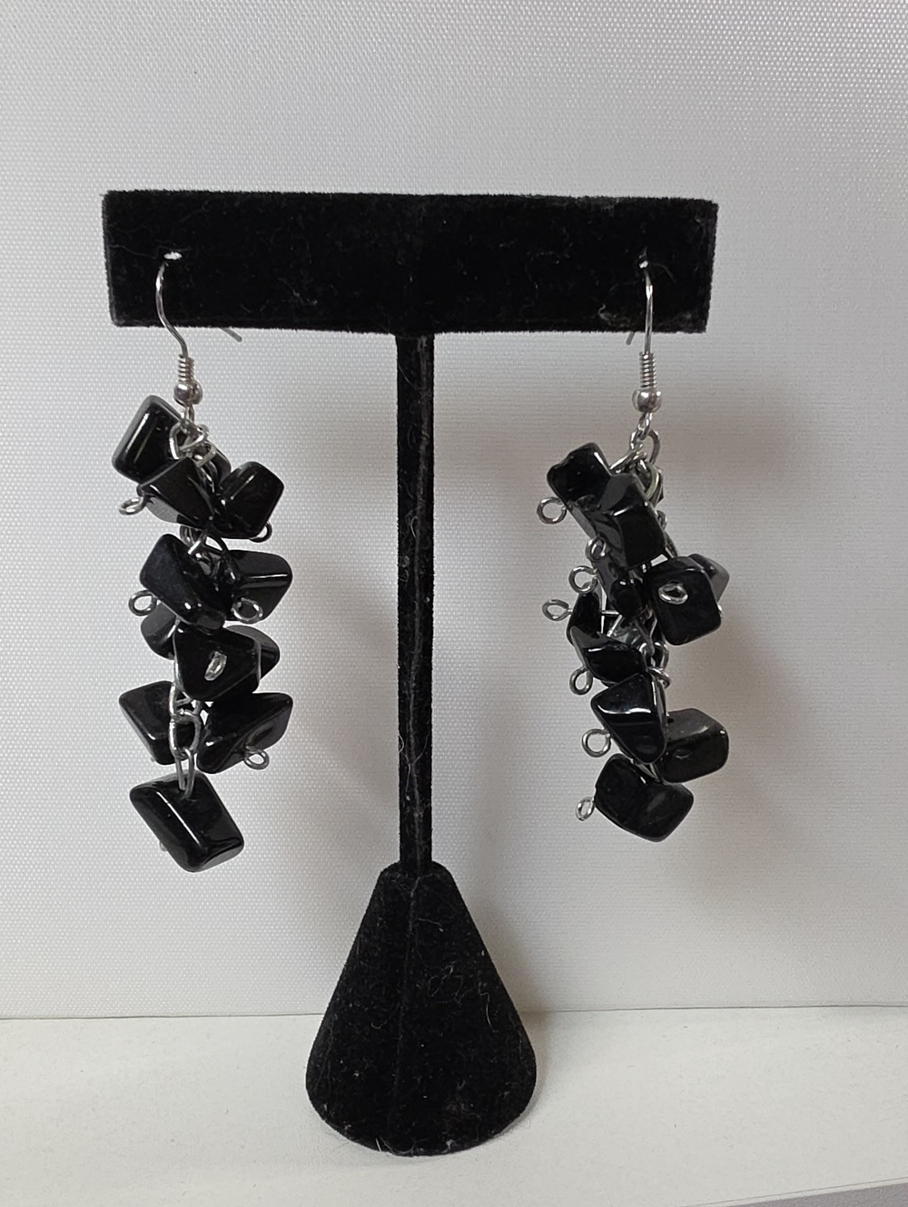 Black Cluster Drop Earrings - Women Jewelry